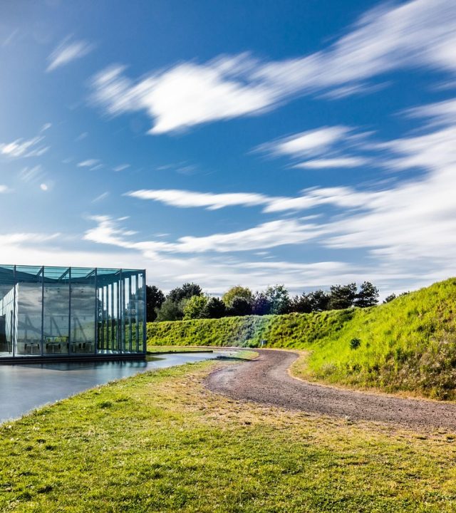 long foundation, nature, art exhibition, architecture, neuss, long exposure, clouds